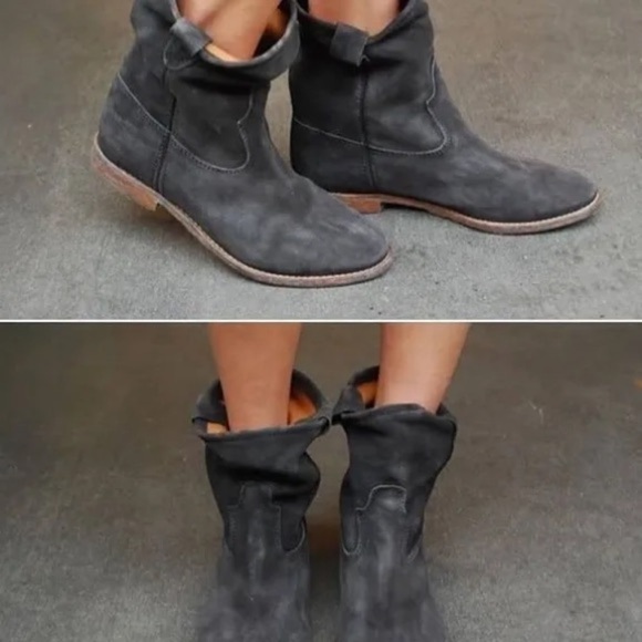 Isabel Marant Jenny Grey suede boots / booties - Picture 3 of 8